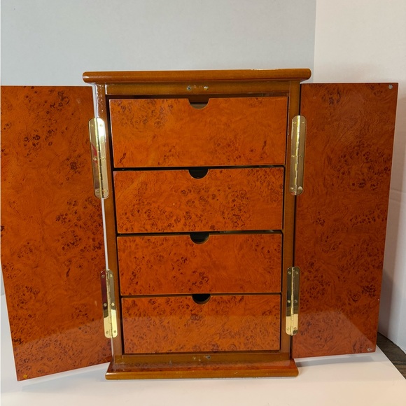 Desktop Vintage Wood Watch Organizer And Jewlery Storage Thomas Pacconi Mens - Picture 14 of 14